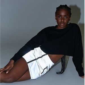 Forever 21 NASA Reflective Mini Zip Up Skirt Draw String Gray Size S NEW
